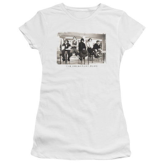 Breakfast Club Mugs Junior Sheer Cap Sleeve Womens T Shirt White