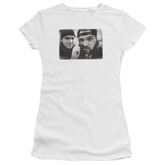 Mallrats Mind Tricks Junior Sheer Cap Sleeve Womens T Shirt White