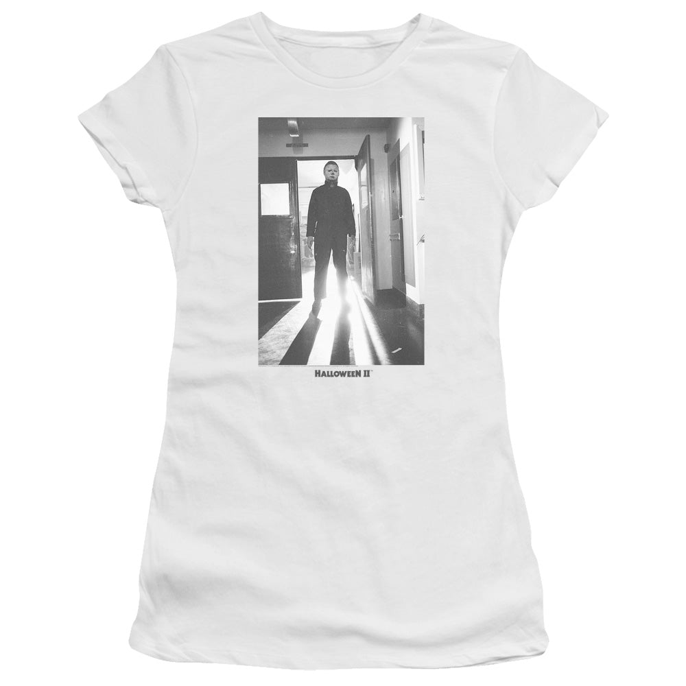 Halloween II Monster Junior Sheer Cap Sleeve Womens T Shirt White