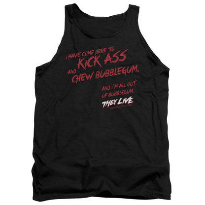 They Live Chew Bubblegum Mens Tank Top Shirt Black