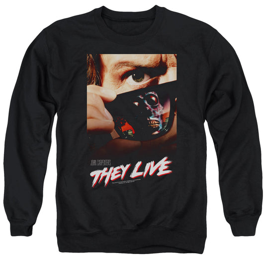 They Live Poster Mens Crewneck Sweatshirt Black