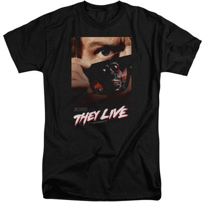 They Live Poster Mens Tall T Shirt Black