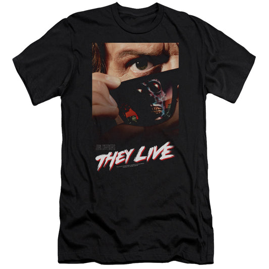 They Live Poster Premium Bella Canvas Slim Fit Mens T Shirt Black