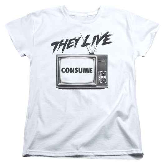 They Live Consume Womens T Shirt White