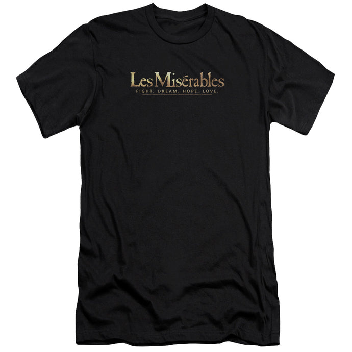 Les Miserables Logo Premium Bella Canvas Slim Fit Mens T Shirt Black