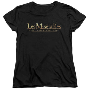 Les Miserables Logo Womens T Shirt Black