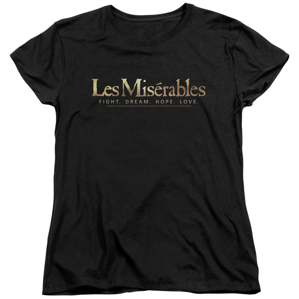 Les Miserables Logo Womens T Shirt Black