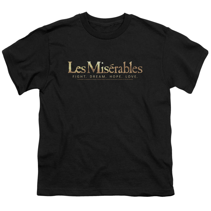 Les Miserables Logo Kids Youth T Shirt Black