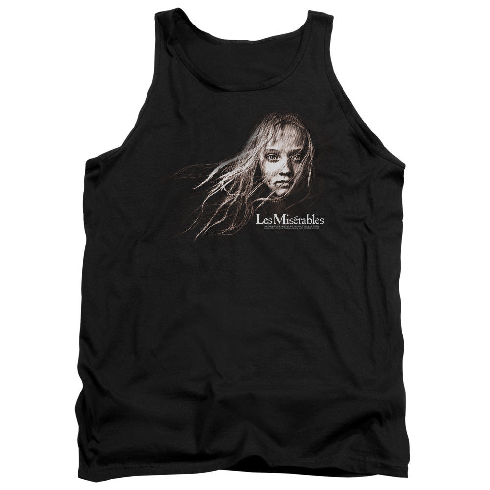 Les Miserables Cosette Face Mens Tank Top Shirt Black