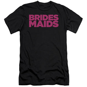 Bridesmaids Logo Slim Fit Mens T Shirt Black