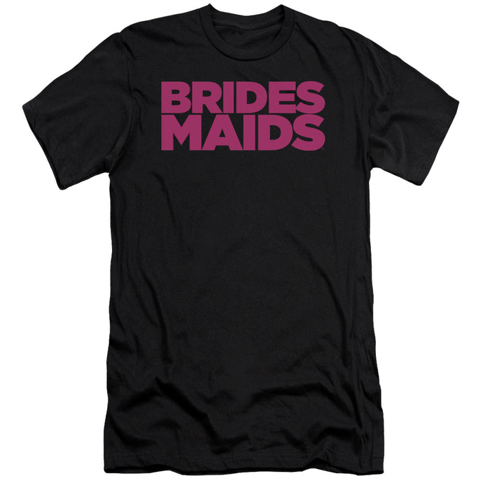 Bridesmaids Logo Slim Fit Mens T Shirt Black