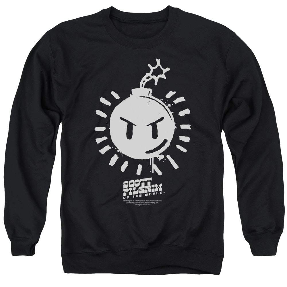 Scott Pilgrim Vs The World Sex Bob Omb Logo Mens Crewneck Sweatshirt Black