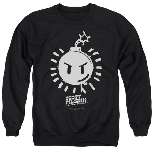 Scott Pilgrim Vs The World Sex Bob Omb Logo Mens Crewneck Sweatshirt Black