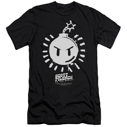 Scott Pilgrim Vs The World Sex Bob Omb Logo Slim Fit Mens T Shirt Black