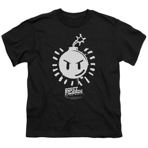Scott Pilgrim Vs The World Sex Bob Omb Logo Kids Youth T Shirt Black