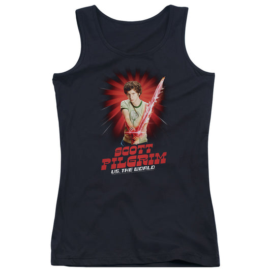 Scott Pilgrim Vs The World Super Sword Womens Tank Top Shirt Black