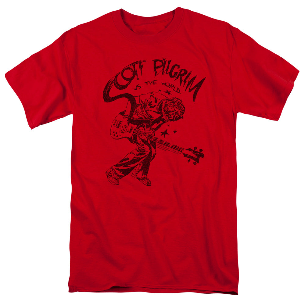 Scott Pilgrim Vs The World Rockin Mens T Shirt Red