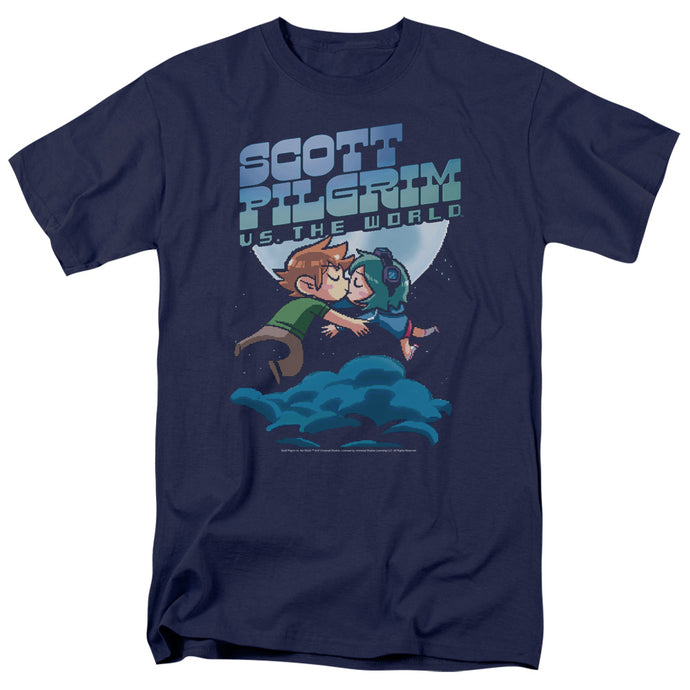 Scott Pilgrim Vs The World Lovers Mens T Shirt Navy Blue
