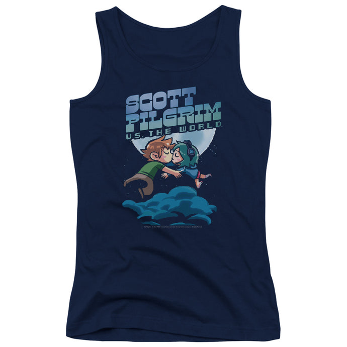 Scott Pilgrim Vs The World Lovers Womens Tank Top Shirt Navy Blue