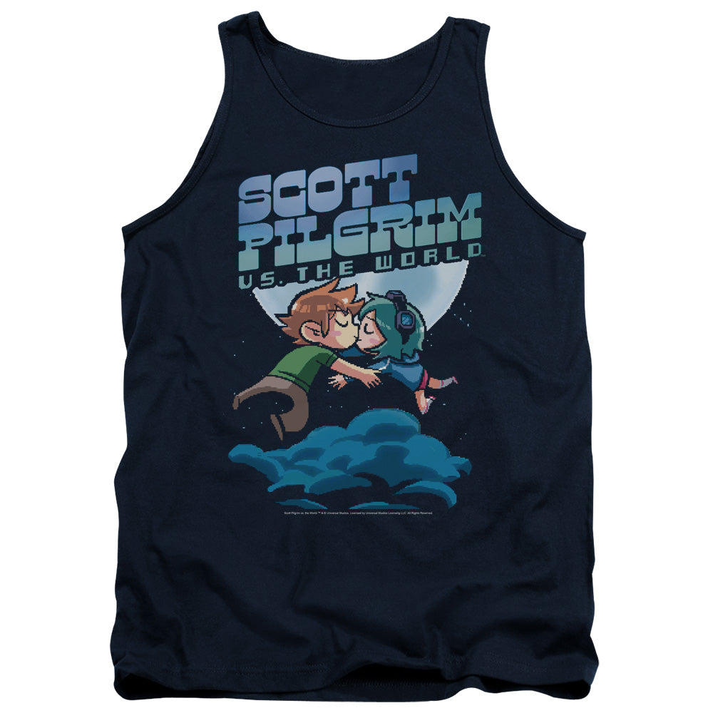 Scott Pilgrim Vs The World Lovers Mens Tank Top Shirt Navy Blue