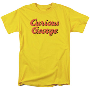 Curious George Logo Mens T Shirt Yellow