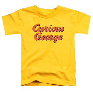 Curious George Logo Toddler Kids Youth T Shirt Yellow Yellow