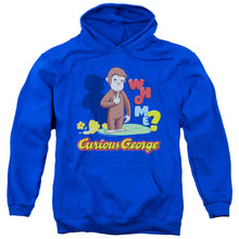 Load image into Gallery viewer, Curious George Who Me Mens Hoodie Royal Blue