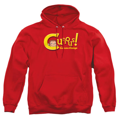Curious George Curious Mens Hoodie Red Officially Licensed