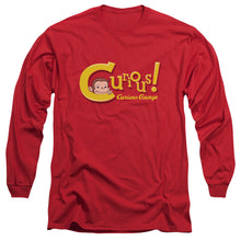 Load image into Gallery viewer, Curious George Curious Mens Long Sleeve Shirt Red Red