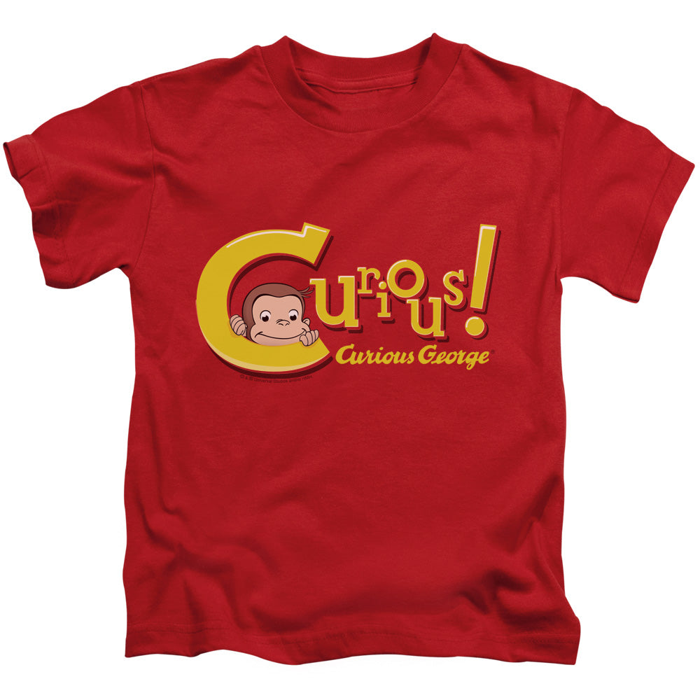 Curious George Curious Juvenile Kids Youth T Shirt Red Red