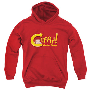 Curious George Curious Kids Youth Hoodie Red Red