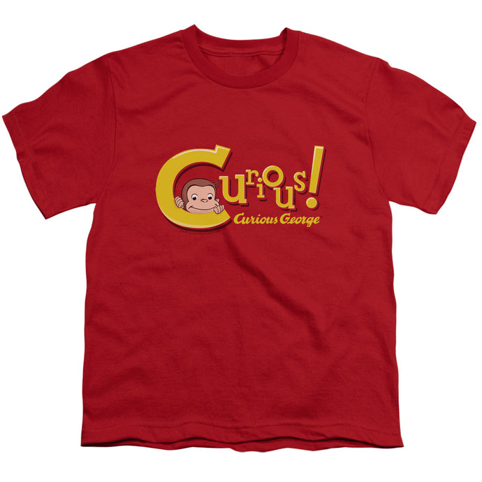 Curious George Curious Kids Youth T Shirt Red Red