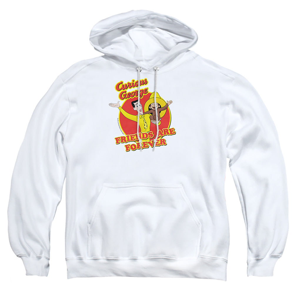 Curious George Friends Mens Hoodie White White