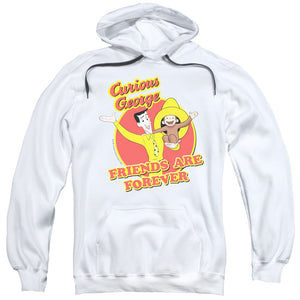 Curious George Friends Mens Hoodie White