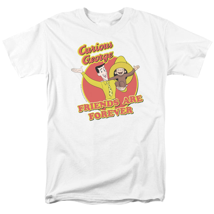 Curious George Friends Mens T Shirt White White