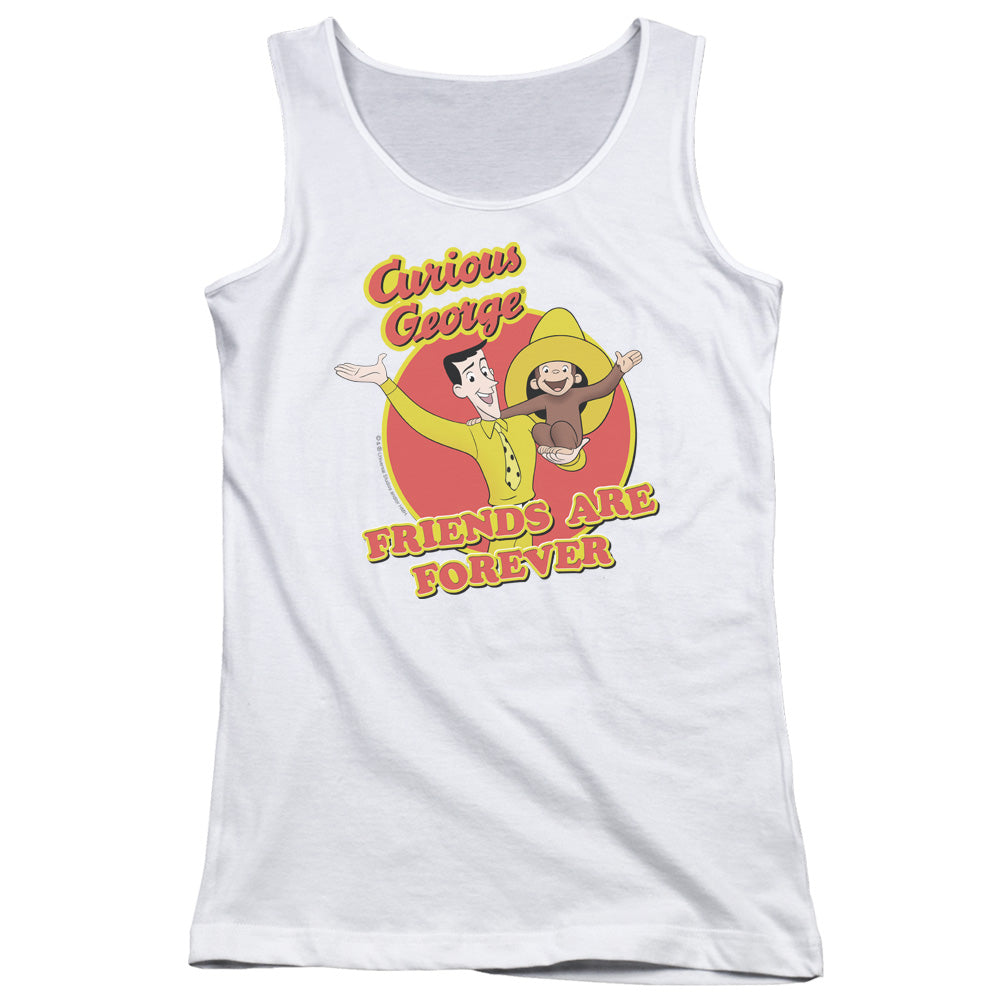 Curious George Friends Womens Tank Top Shirt White