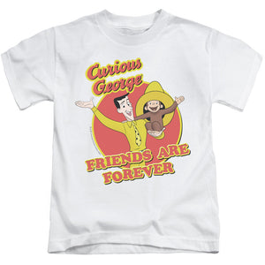 Curious George Friends Juvenile Kids Youth T Shirt White