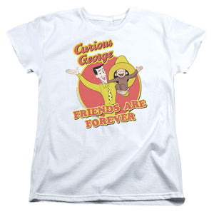 Curious George Friends Womens T Shirt White