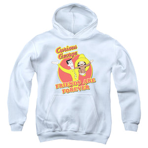 Curious George Friends Kids Youth Hoodie White