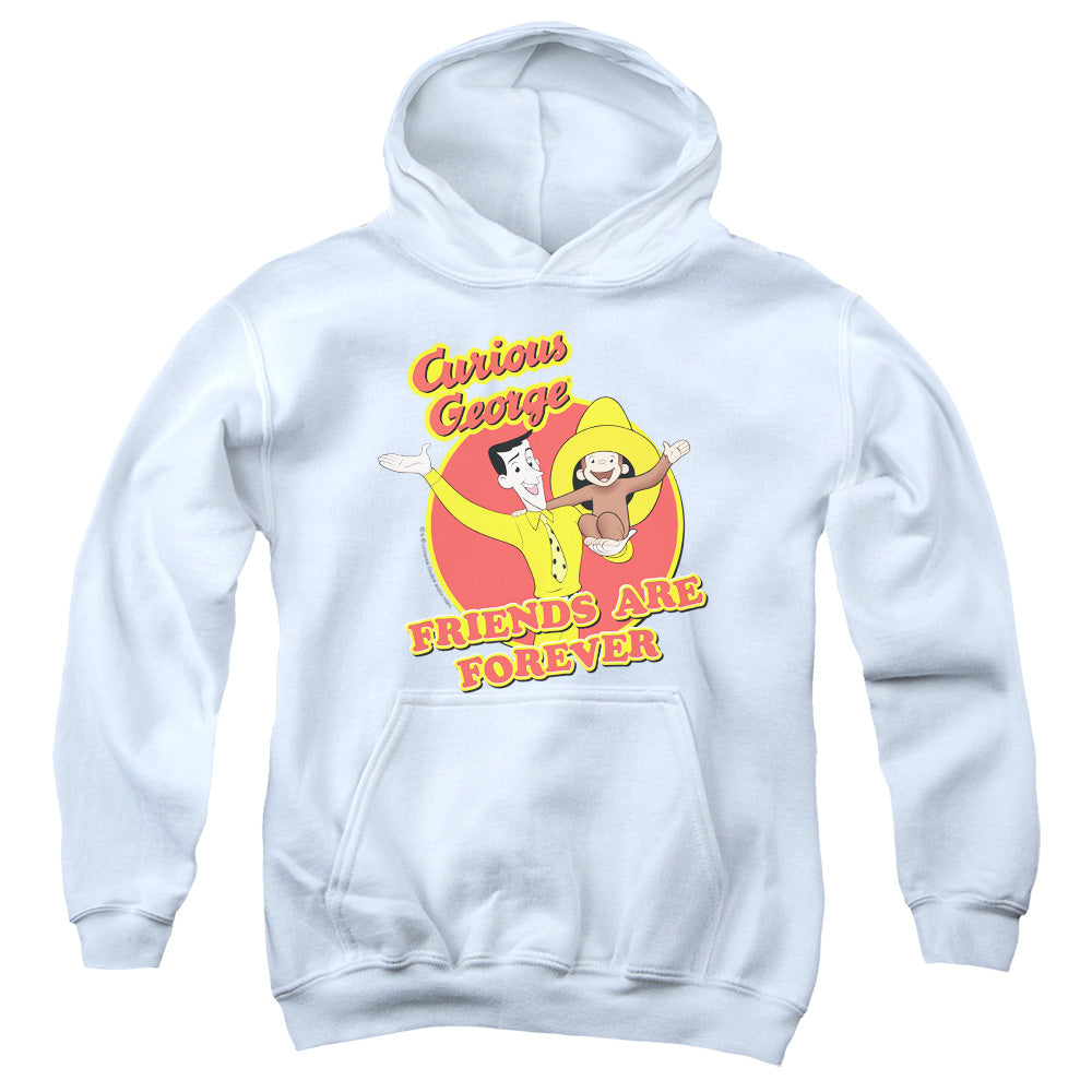 Curious George Friends Kids Youth Hoodie White