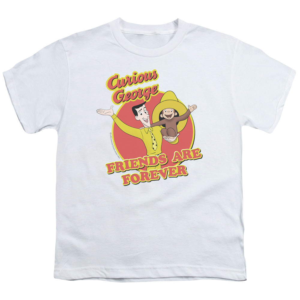 Curious George Friends Kids Youth T Shirt White