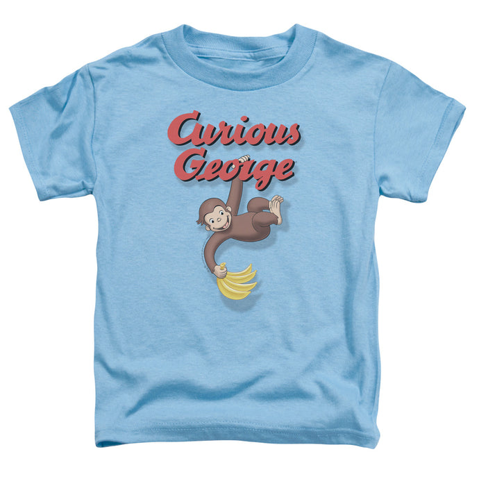 Curious George Hangin Out Toddler Kids Youth T Shirt Carolina Blue