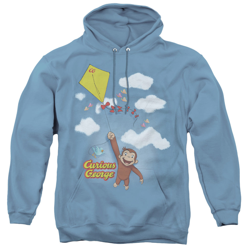 Curious George Flight Mens Hoodie Carolina Blue