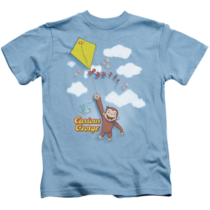 Curious George Flight Juvenile Kids Youth T Shirt Carolina Blue