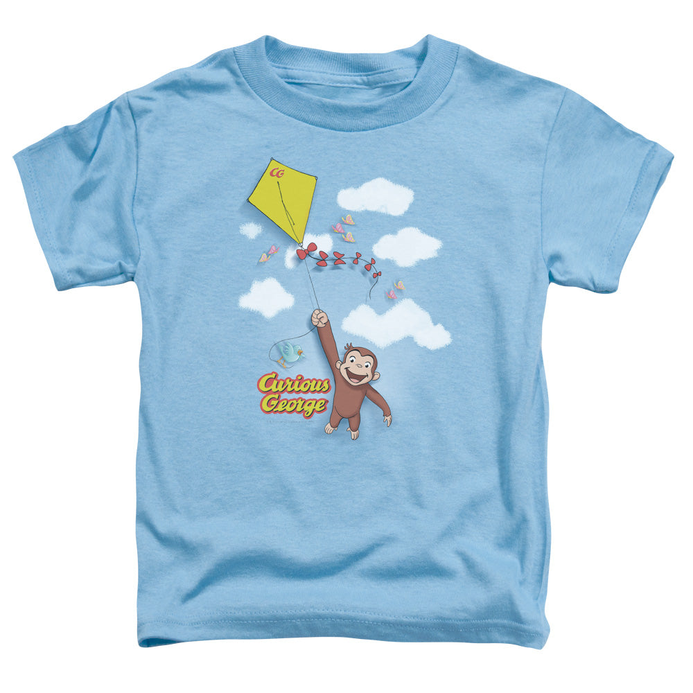 Curious George Flight Toddler Kids Youth T Shirt Carolina Blue