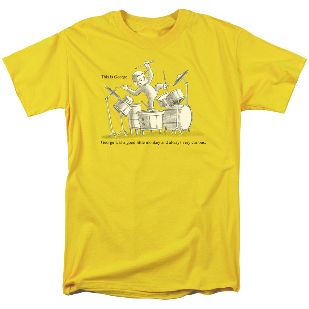 Curious George This Is George Mens T Shirt Yellow Yellow