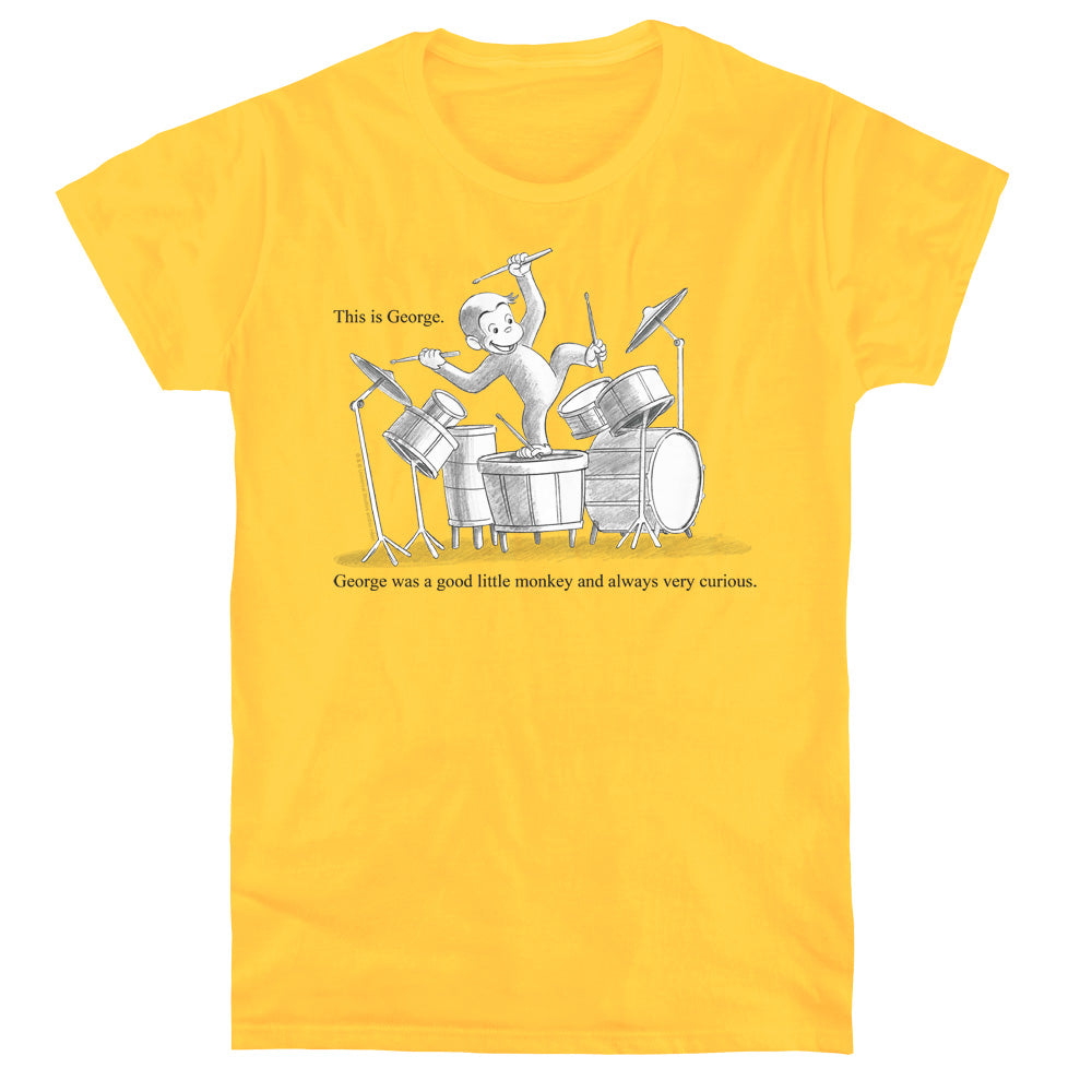 Curious George This Is George Womens T Shirt Yellow Yellow