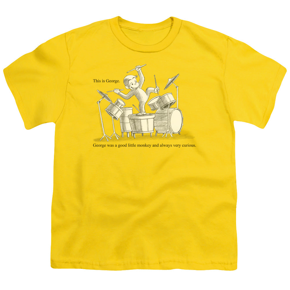 Curious George This Is George Kids Youth T Shirt Yellow Yellow