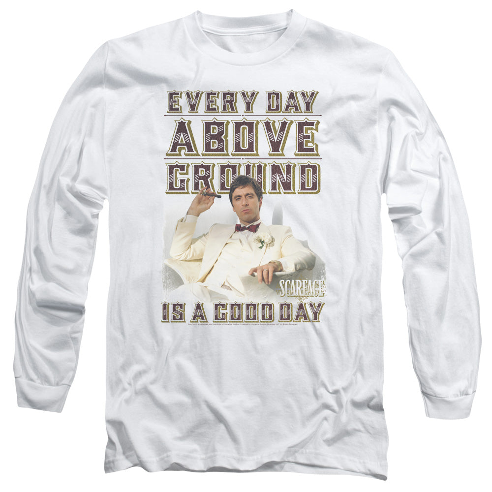 Scarface Above Ground Mens Long Sleeve Shirt White
