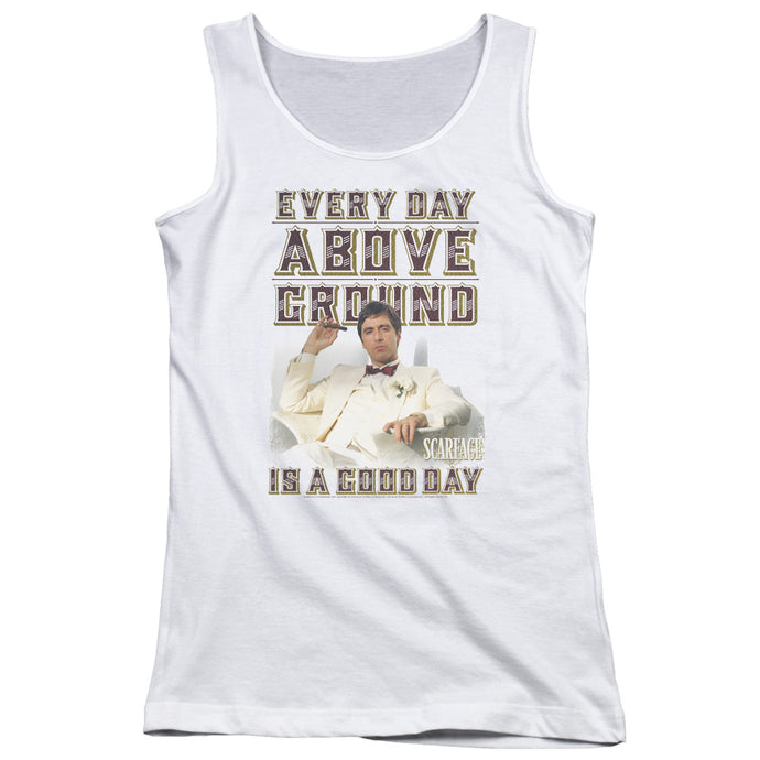 Scarface Above Ground Womens Tank Top Shirt White